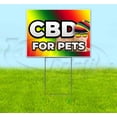 thumbnail image 1 of Cbd For Pets (18" x 24") Yard Sign, Includes Metal Step Stake, 1 of 6