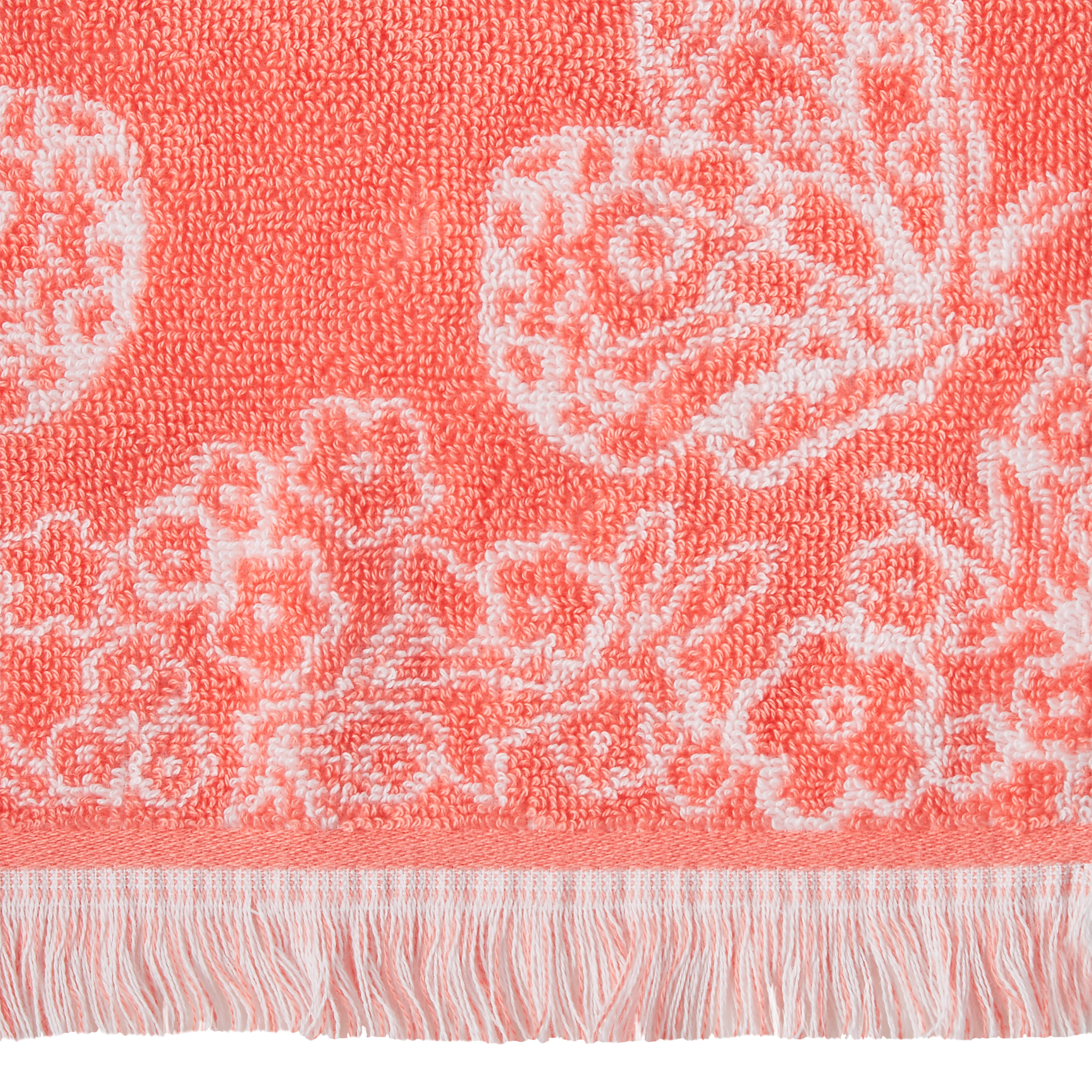 The Pioneer Woman Butterfly Garden 2-Pack Cotton Hand Towel Set, Coral Bell - image 4 of 5