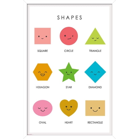 Classroom - Shapes 2026 Wall Poster 14.725 x 22.375 Framed