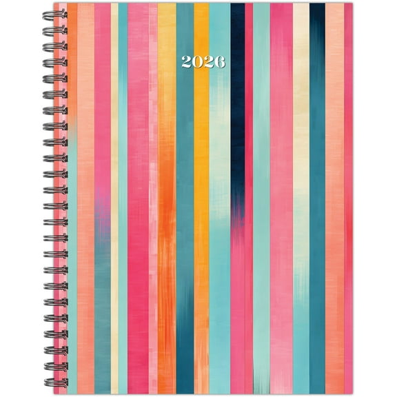 Happy Stripe 2026 6.5" x 8.5" Weekly Monthly Softcover Planner