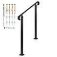 thumbnail image 6 of VEVOR Handrails for Outdoor Steps, 2-3 Step Adjustable Height, Carbon Steel Transitional Handrail with Installation Kit, Exterior Hand Railing for Steps, Concrete or Wooden Stairs, Porch, Matte Black, 6 of 9
