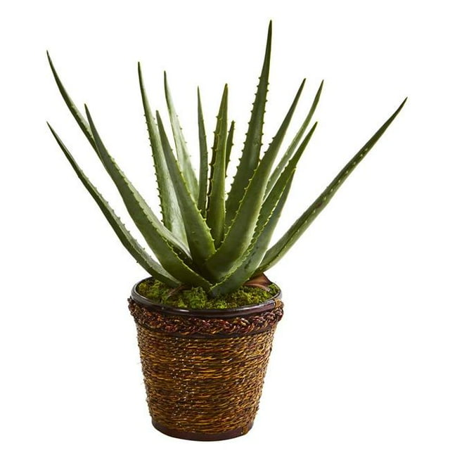 Nearly Natural 9058 Aloe Artificial Plant in Basket