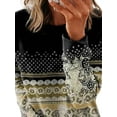 thumbnail image 3 of FASHIONWT Women Ethnic Paisley Pattern Sweatshirts Long Sleeve Casual Tunic Crewneck T-Shirt, 3 of 4