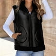thumbnail image 6 of Pounoo Womens Leather Cropped Puffer Vest Winter Faux Leather Zip Up Sleeveless Jacket Winter Warm Thick Sleeveless Waistcoat Gift, 6 of 7