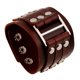 thumbnail image 5 of Pulsera ancha punk Salvador para hombre hijo marrón, 5 of 9