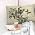 thumbnail image 4 of Yiaed Vintage Floral Print Brushed Microfiber Envelope Pillowcases, Standard,Envelope Closure Pillow Cases(No pillow core)-16"x24", 4 of 6