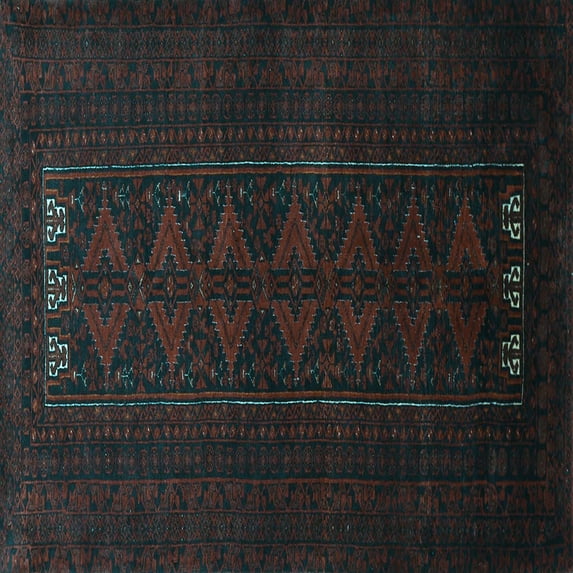 Ahgly Company Indoor Square Persian Light Blue Traditional Area Rugs, 8' Square