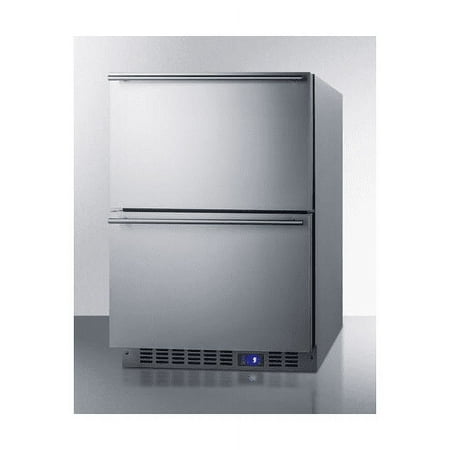 Summit 24-Inch 3.54 Cu. Ft. Double Drawer Compact Freezer
