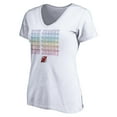 thumbnail image 2 of Women's White New Jersey Devils City Pride V-Neck T-Shirt, 2 of 3