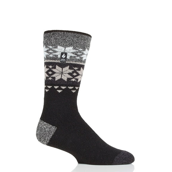 Heat Holder Men's Svenson LITE Fairisle Crew Socks| Warm   Soft, Hiking, Cabin, Cozy at Home Socks | 5X Warmer Than Cotton Socks