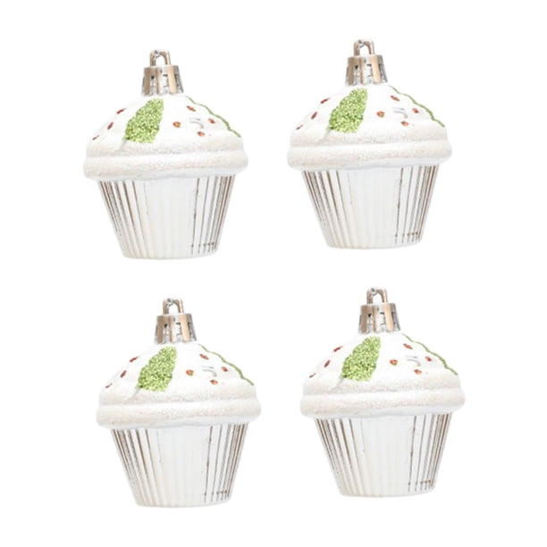 Adornos navideños Strade Fareast Limited 4 adornos colgantes para cupcakes