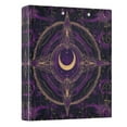 thumbnail image 2 of Purple Mystical Pattern 3 Ring Hardcover Binders 1.5in Round Rings for Letter-Size Folder Paper Organizer Pockets for Office Student Recipe, 2 of 9