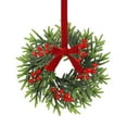 thumbnail image 2 of Christmas Wreath Mini Cabinet Wreath/ 11 Christmas Wreath Cabinet Wreaths For Kitchen With Ribbon Bows Red Berry Small Window Wreaths For Window Door Farmhouse Wreath Christmas Decorations, 2 of 9