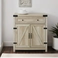 thumbnail image 3 of Walker Edison Farmhouse Barn Door Accent Cabinet, White Oak, 3 of 11