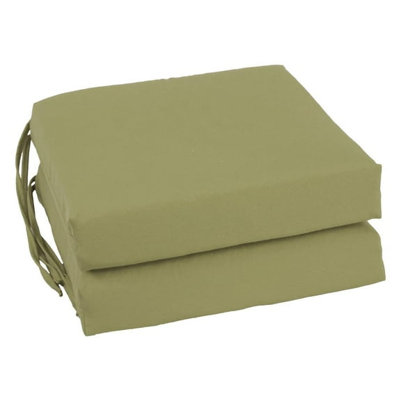 Blazing Needles Indoor 16" x 16" Twill  Chair Cushion, Sage