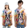 thumbnail image 4 of Welcome Spring Summer Boston Terrier Portrait Flower Blue Sky All Over Print 3D Baseball Shirt Gentleman Dog Lover Gifts Softball Sport - 12001, 4 of 6