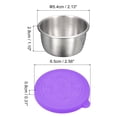 thumbnail image 2 of Tarro para Aderezo Ensalada Unique Bargains 5uds Acero Inoxidable 1.7 Onzas Morado, 2 of 5