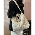 thumbnail image 3 of Kukuzhu Quilted Tote Bag for Women Padding Down Hobo Bag Casual Large Shoulder Bag, 3 of 6