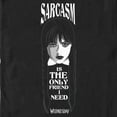 thumbnail image 2 of Men's Wednesday Sarcasm is the Only Friend I Need  Graphic Tee Black Small, 2 of 5