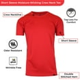 thumbnail image 2 of GBH Men's Short Sleeve Moisture Wicking Active Performance Crew Neck Tee (4-Pack), 2 of 4
