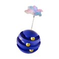 thumbnail image 4 of Juguete de gato Ball Toy Wobbling Tumbler Toy Cat Chasing Toy para gatito de gato pequeño Azul oscuro, 4 of 8