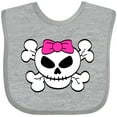 thumbnail image 3 of Inktastic Skull with Bow Girls Baby Bib, 3 of 4