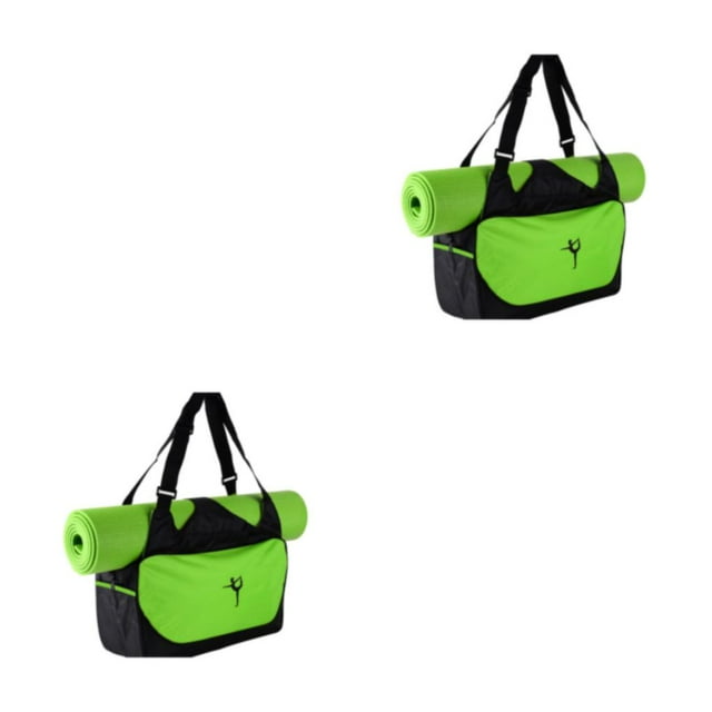 kurtrusly Essentiels de Yoga Bien Emballés dans un Sac de Sport Robuste et Durable Sacs de Sport Yoga Vert 2ensemble