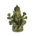 thumbnail image 1 of Exquisite Hindu Deity Ganesha: Elephant God on Lotus Flower Resin Statue - Spiritual Home Decor Figurine of Wisdom, Intellect, and Blessings - 7 Inches High, 1 of 4