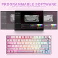 thumbnail image 4 of YUNZII B75 PRO Wireless Mechanical Keyboard,75% Layout with Knob,Hot Swap Gasket Custom Structure,Creamy Pre-lubed Switches,RGB Backlit,Bluetooth/Type, 4 of 9