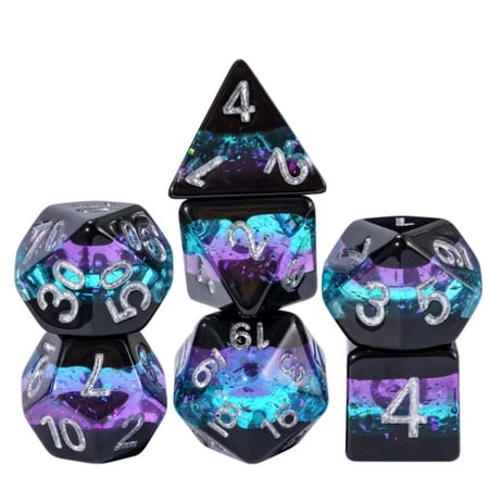 Ebon Twilight | DnD Dice Set | Dungeons and Dragons | Dice Set | Polyhedral DND Dungeons Dragons RPG d20