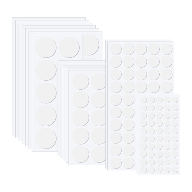 Unique Bargains Double Sided Adhesive Dots, 400 Pack Clear Sticky Tack Round Mounting Putty Removable Adhesive Putty