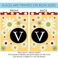 thumbnail image 5 of Toland Home Garden Floral Monogram-V Personalized Flower Flag Double Sided 12x18 Inch, 5 of 5