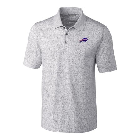 Men s Cutter & Buck Gray Buffalo Bills Space Dye Advantage Polo