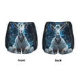 thumbnail image 3 of KLL Forest Meditating Goat Pattern Shorts Women,Athletic Shorts High Waisted Running Shorts Pocket Sporty Short Gym Elastic Workout Shorts-Medium, 3 of 7