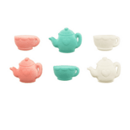 Yorkshire Tea Cakes - Set of 12 Tea Party 1 1/8inch - 1 1/4inch Edible Sugar Cake & Cupcake Decoration Toppers