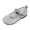 Silver, variant on Girls Mesh Mary Jane Shoes Soft Sole Casual Footwear, Adjustable Buckle Strap Closed Toe Ballet Shoes (Girls),3-3.5 Years