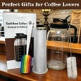 thumbnail image 6 of Cold Brew Coffee Maker, 64oz Cold Brew Pitcher with Stainless Steel Filter & Coffee Mat, Glass Cold Brew Mason Jar with Airtight Lid, Cold Brew Brewer Kit Tea Infuser Pitcher, Gifts for Coffee Lovers, 6 of 6