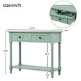 thumbnail image 3 of Entryway Table with Storage, SEGMART Console Table with Drawers, Solid Wood Entryway Table with Shelf, Modern Entry Table Console Table for Living Room Entryway Hallway Foyer, Gray, 3 of 9