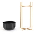 thumbnail image 4 of Libby 3-Piece Black Metal Planters on Stands, 4 of 4