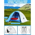 thumbnail image 6 of AYAMAYA 4 Season Backpacking Tent 2 Person Camping Tent Ultralight Waterproof All Weather Double Layer Two Doors Easy Setup 1 2 People Man Tents for Backpacker Outdoor Hiking Survival, 6 of 8