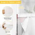 thumbnail image 6 of Black Beige Rhombus No Hook Shower Curtain Waterproof, Bathroom Curtains with Snap in Liners and See Through Top Window, Vintage Geometric Art Hotel Style Bathtub Curtains Shower 54"Wx78"L, 6 of 8