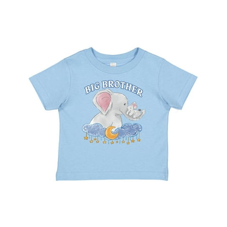 

Inktastic Big Brother Cute Elephants with Moon and Stars Gift Baby Boy T-Shirt