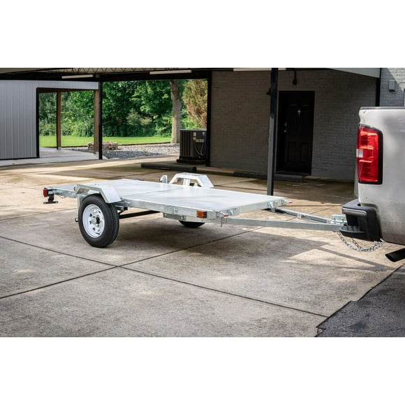 DK2 Ensemble de remorque utilitaire PLIABLE polyvalente de 4 pi x 8 pi (1,2 x 2,4 m) galvanisés