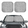 thumbnail image 2 of Balery 2 Piece GlitterSilver Car Windshield Sun Shade|Foldable Front Windshield Shade for Car Front Window for Most Sedans SUV Truck-Medium, 2 of 7