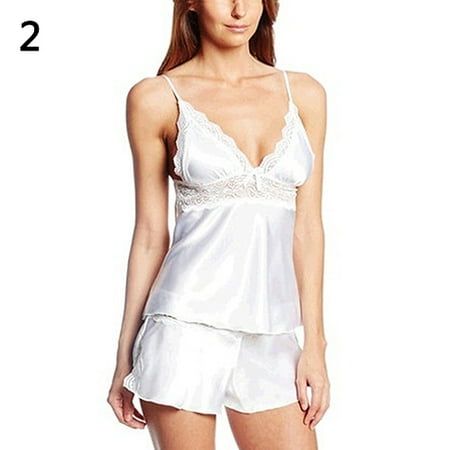

YXGla Women Sexy Fashion Pajamas Lace Splicing Plus Size Two-piece Sleep Suit Sleepwear
