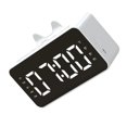 thumbnail image 3 of Reloj despertador Radio Reloj de escritorio Pantalla LCD Reproducción de música compatible con Bluetooth Alarma digital para oficina en casa, Blanco Inevent EL001109-02B, 3 of 7