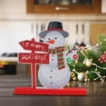 thumbnail image 3 of Ganfancp Navidad Santa Claus Artesanía Decoración de Madera Adornos de Escritorio Centros de Mesa de Comedor Adornos de Madera Signos de Madera de Escritorio Artículos En Liquidación 1X Cartel de Nav, 3 of 5