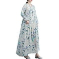 thumbnail image 1 of Women Vintage Dress Long Sleeve Printed Oversized Boho Casual Holiday, 1 of 8