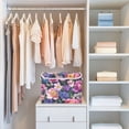 thumbnail image 4 of Yayeee Collapsible Cube Storage Bin with Lid Fabric Closet Decorative Basket with Handles, Soft Pinks Flowers, 4 of 7