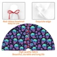 thumbnail image 3 of KLL 48" Christmas Tree Skirt Skull daisy Gradient Xmas Tree Skirts Mat for New Year Xmas Holiday Party Indoor Outdoor Home Decoration, 3 of 5